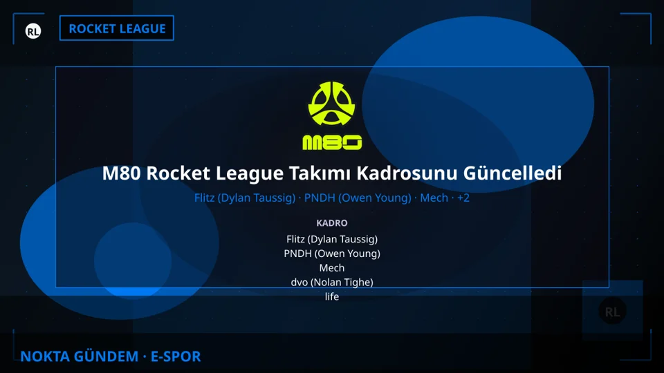 M80 Rocket League Takımı Kadrosunu Güncelledi