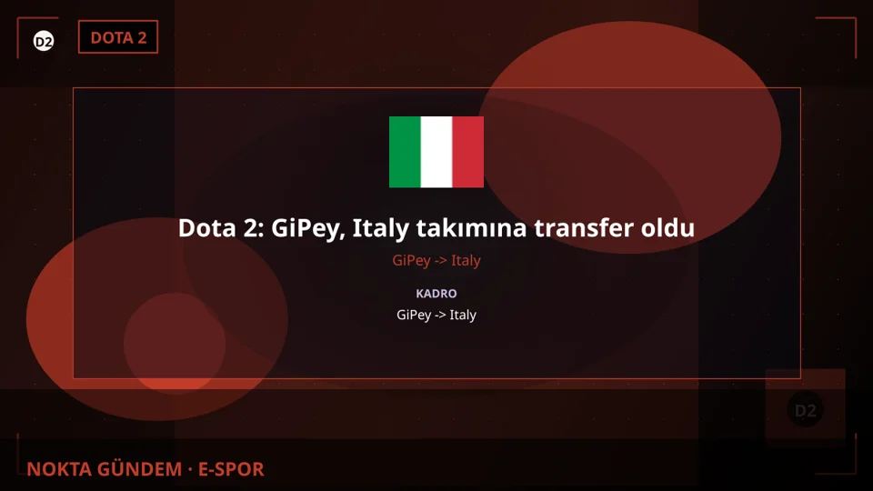 Dota 2: GiPey, Italy takımına transfer oldu
