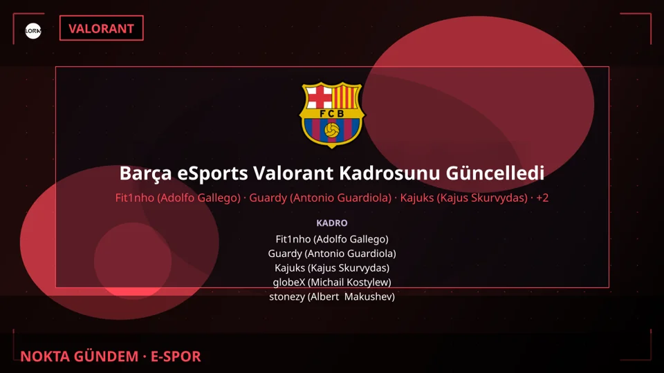 Barça eSports Valorant Kadrosunu Güncelledi