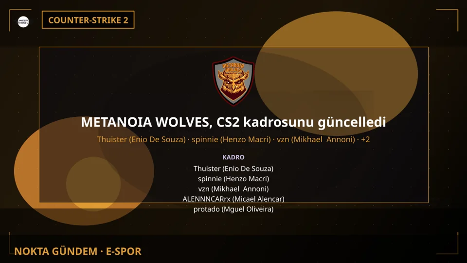 METANOIA WOLVES, CS2 kadrosunu güncelledi