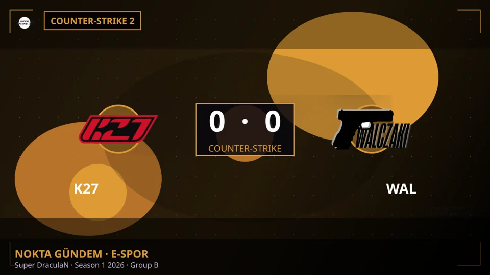 K27 0 - 0 WAL — Super DraculaN · Season 1 2026 · Group B (Counter-Strike)
