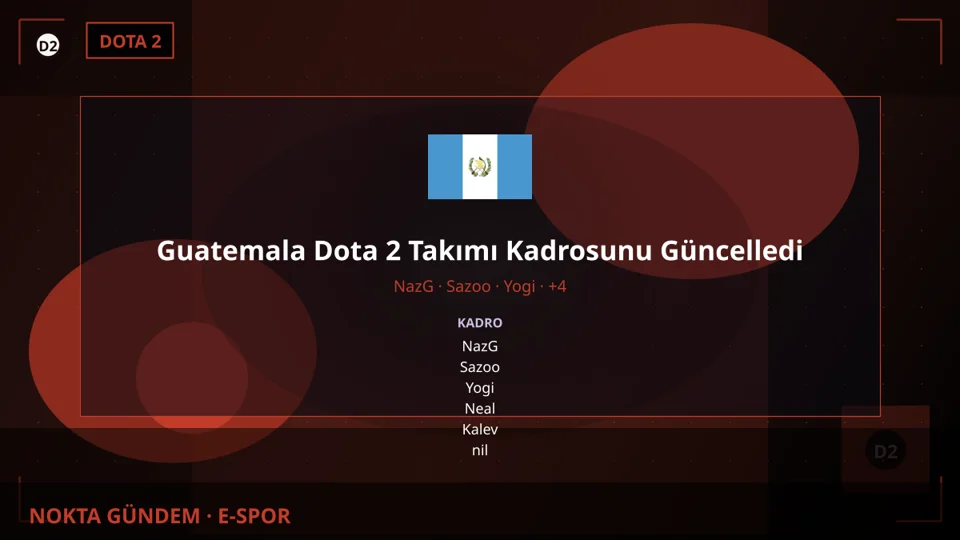 Guatemala Dota 2 Takımı Kadrosunu Güncelledi