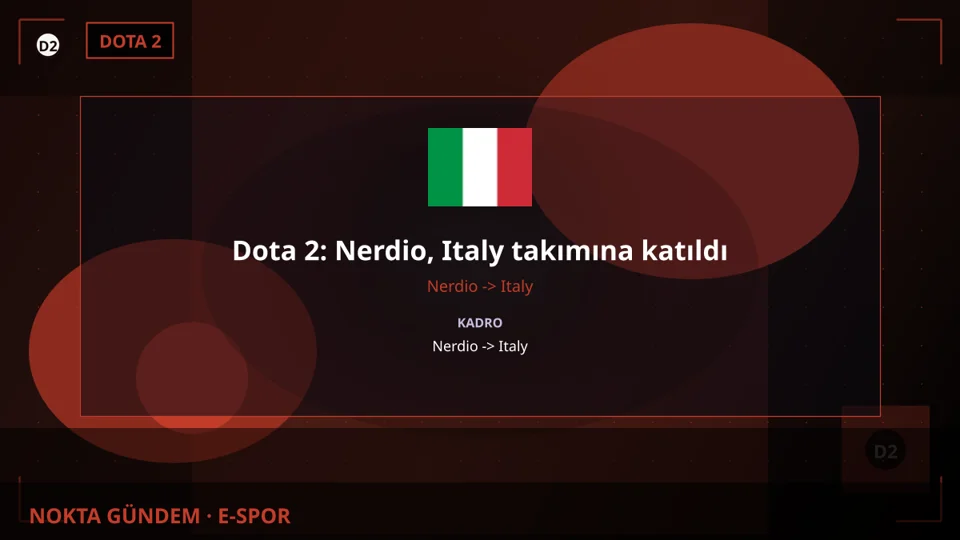Dota 2: Nerdio, Italy takımına katıldı