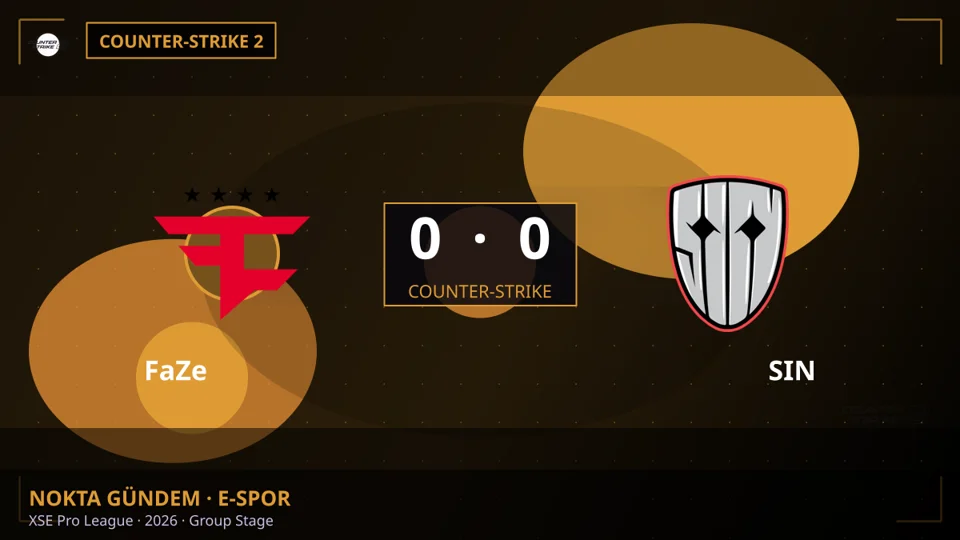 XSE Pro League'de Heyecan Dorukta: FaZe ve SIN Karşı Karşıya!