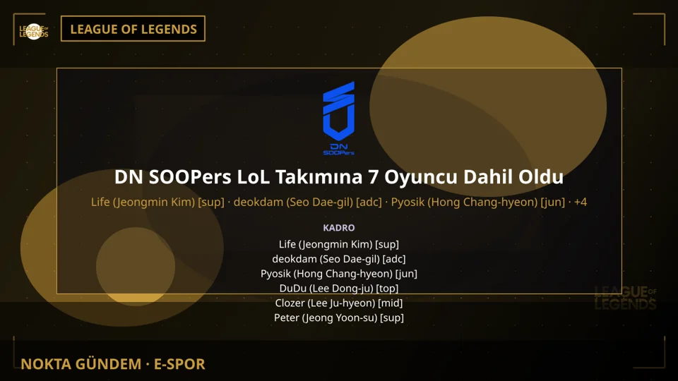 DN SOOPers LoL Takımına 7 Oyuncu Dahil Oldu