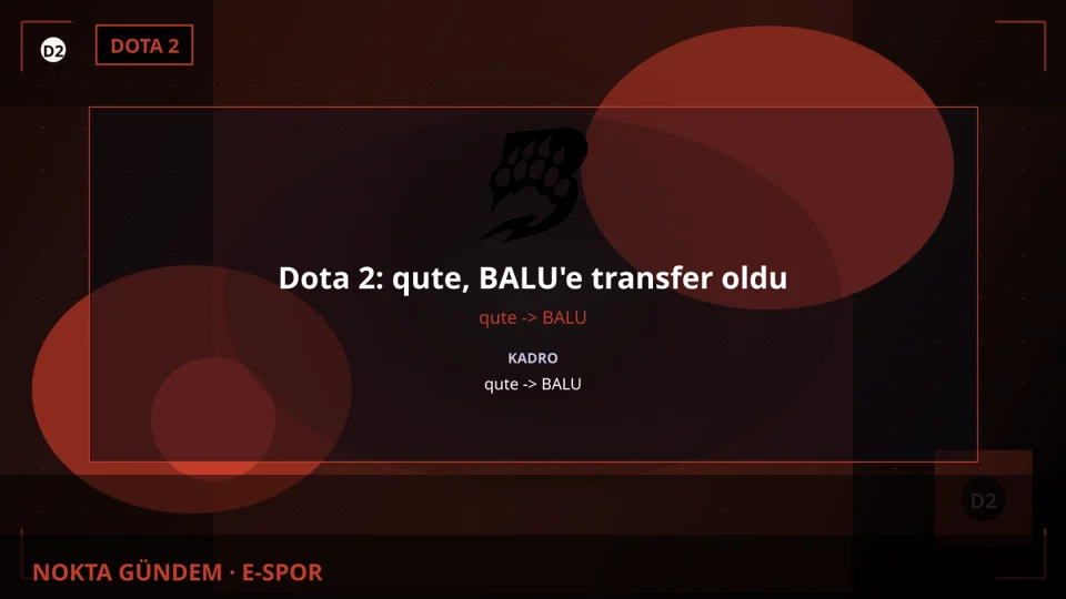 Dota 2: qute, BALU'e transfer oldu
