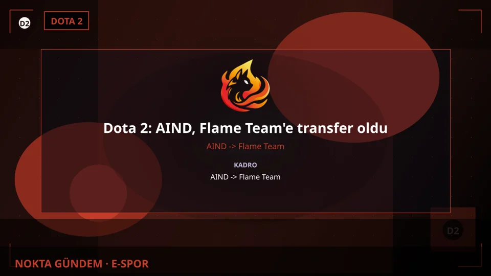Dota 2: AIND, Flame Team'e transfer oldu