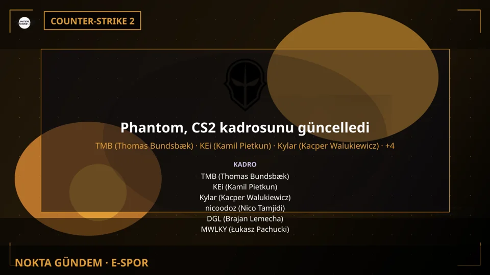 Phantom, CS2 kadrosunu güncelledi