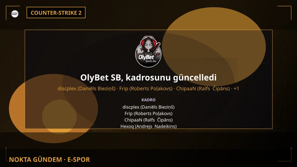 OlyBet SB, kadrosunu güncelledi