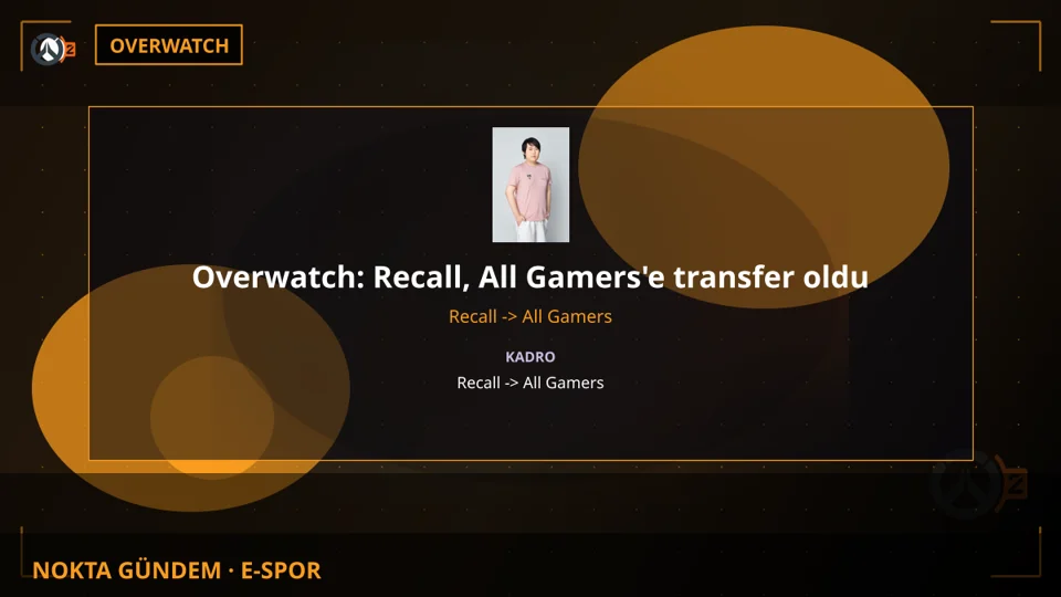 Overwatch: Recall, All Gamers'e transfer oldu