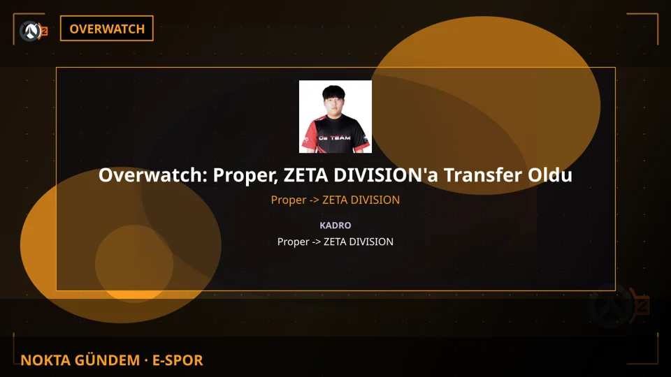 Overwatch: Proper, ZETA DIVISION'a Transfer Oldu