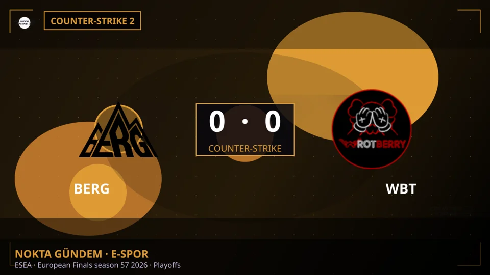 BERG 0 - 0 WBT — ESEA · European Finals season 57 2026 · Playoffs (Counter-Strike)