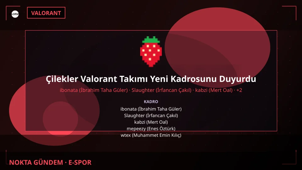 Çilekler Valorant Takımı Yeni Kadrosunu Duyurdu