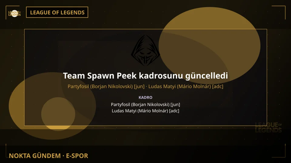 Team Spawn Peek kadrosunu güncelledi