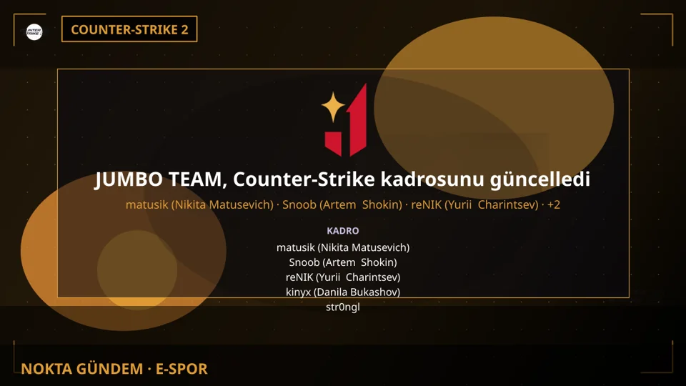JUMBO TEAM, Counter-Strike kadrosunu güncelledi
