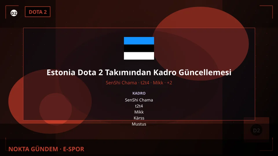 Estonia Dota 2 Takımından Kadro Güncellemesi