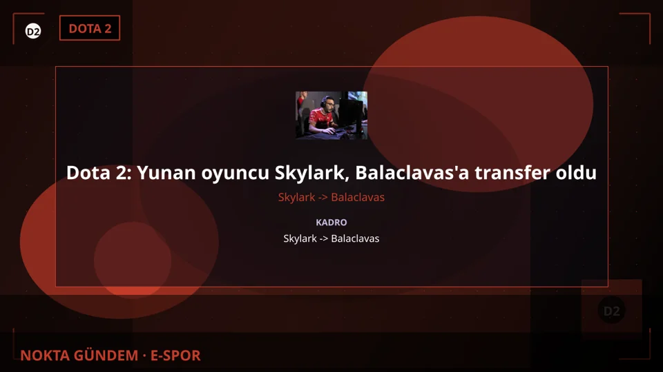 Dota 2: Yunan oyuncu Skylark, Balaclavas'a transfer oldu