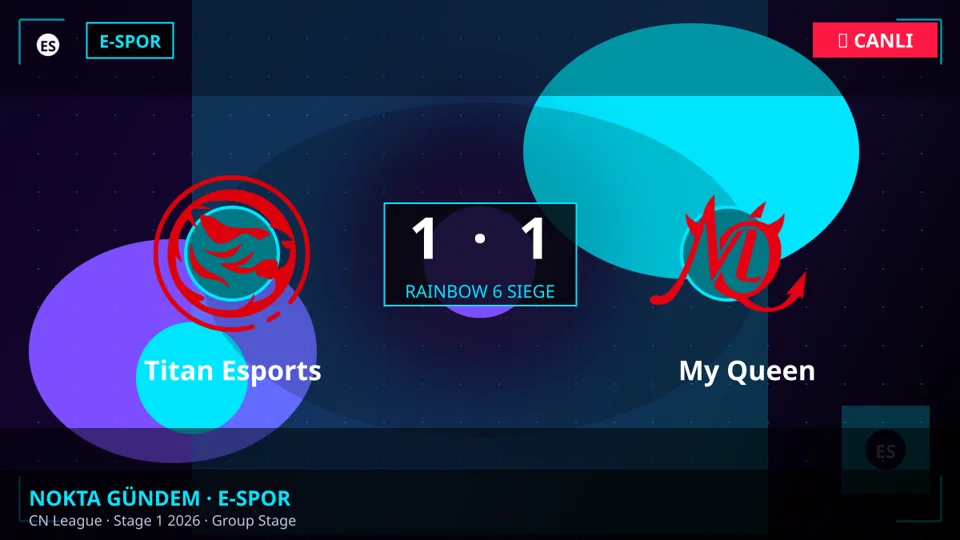CANLI: Titan Esports Club 1 - 1 My Queen — CN League · Stage 1 2026 · Group Stage (Rainbow 6 Siege)