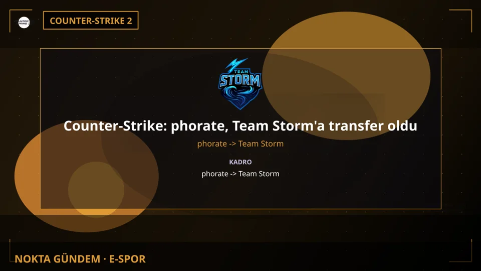 Counter-Strike: phorate, Team Storm'a transfer oldu