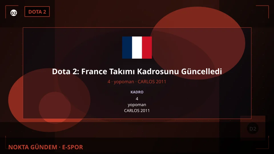 Dota 2: France Takımı Kadrosunu Güncelledi
