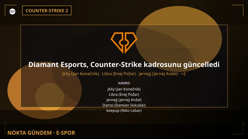 Diamant Esports, Counter-Strike kadrosunu güncelledi