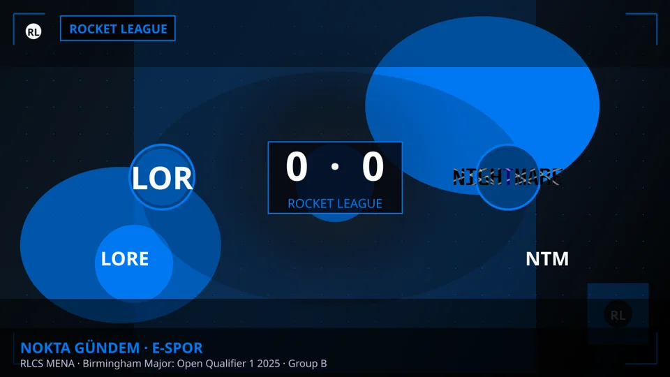 RLCS MENA Açık Elemeleri'nde LORE ve NTM Berabere Kaldı, Nightmare Galip Geldi