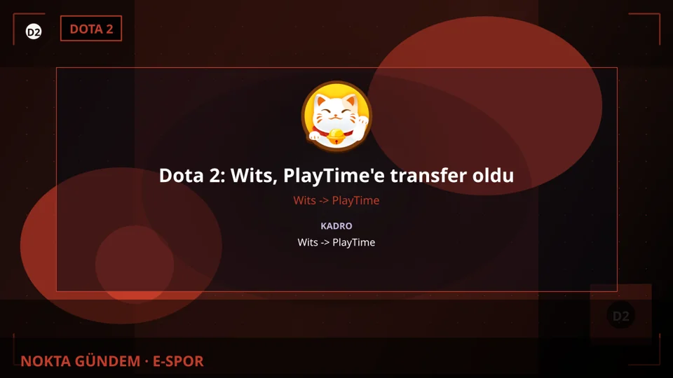 Dota 2: Wits, PlayTime'e transfer oldu