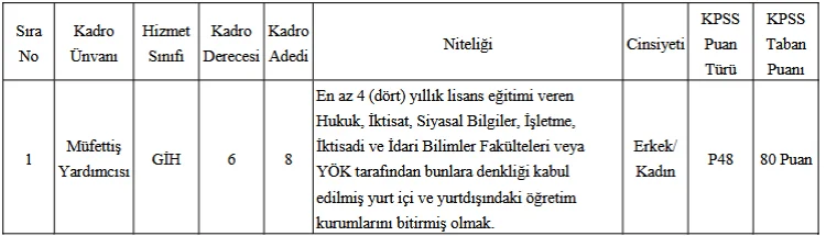 İstanbul'da 8 Müfettiş Yardımcısı Alımı Başlıyor: Başvurular 27 Temmuz'da