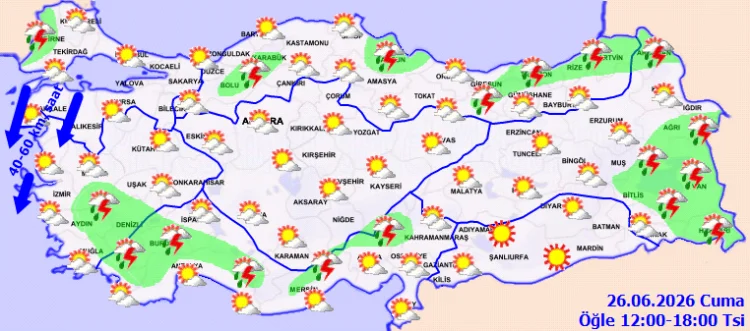 Marmara ve Ege Kıyılarında Kuvvetli Rüzgar, 15 İlde Sağanak Uyarısı