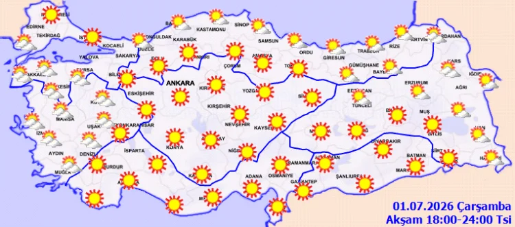 Türkiye'nin Kuzey ve Batısı Yerel Sağanakla Buluşuyor: Çanakkale ve Ege'de Yağış Bekleniyor