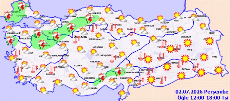 Türkiye Genelinde Yarın Yağışlı Hava Etkili Olacak