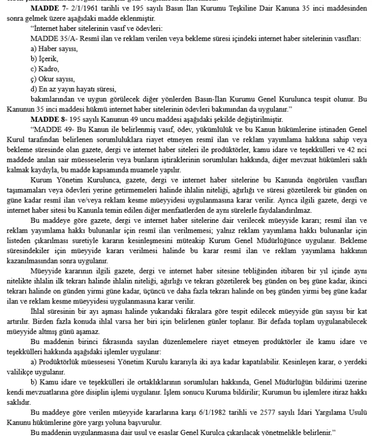 Resmi Gazete'de Yayınlandı: Yeni Kanunla Taksi Plakası Satışları Vergiden Muaf, İnternet Haber Sitelerine Resmi İlan İmkânı
