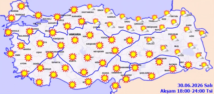 Türkiye'de Sıcak Hava Etkisini Sürdürüyor, İki Bölgede Kuvvetli Rüzgar Uyarısı