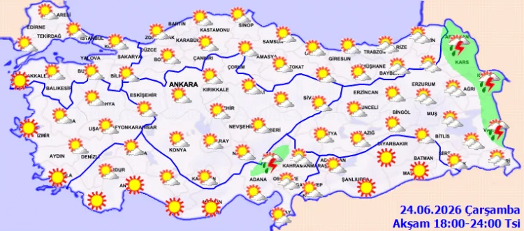 Meteoroloji'den Doğu ve Güneydoğu İçin Sağanak Yağış Uyarısı