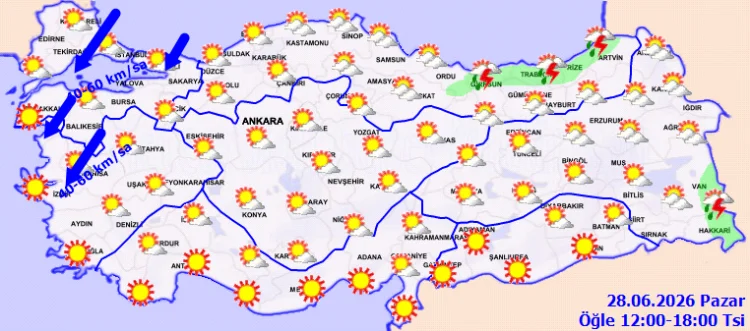 28 Haziran Pazar: Türkiye Geneli Hava Durumu Tahmini