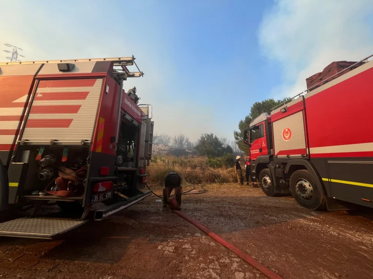 İzmir'de Zeytinlik ve Ormanlık Alanı Tehdit Eden Yangın Kontrol Altına Alındı