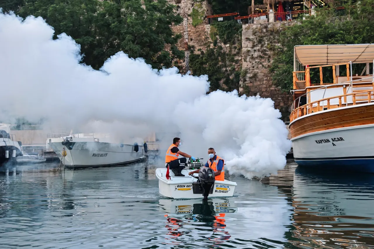 Antalya Sahillerinde Larva ve Sinek Mücadelesi Devam Ediyor