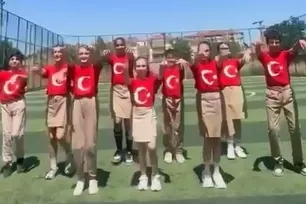 Keşan Cumhuriyet Ortaokulu'ndan Milli Takım'a Moral Klip Desteği