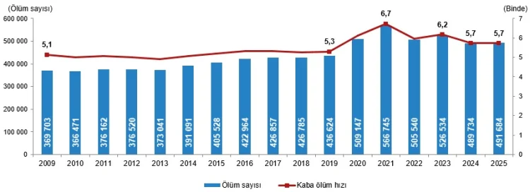 2025'te Türkiye'de En Çok Kalp ve Damar Hastalıkları Can Aldı, Bebek Ölümleri Azaldı