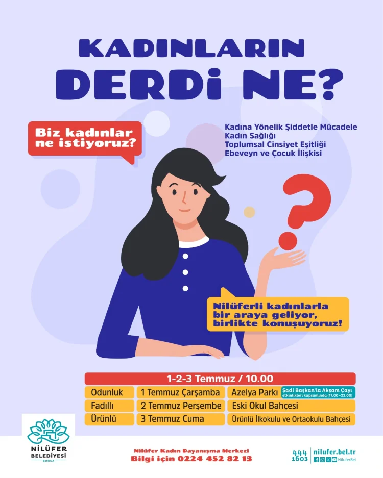 Nilüfer'de Kadınlar ve Çocuklar İçin Yaz Boyu Sürecek Etkinlikler Başlıyor