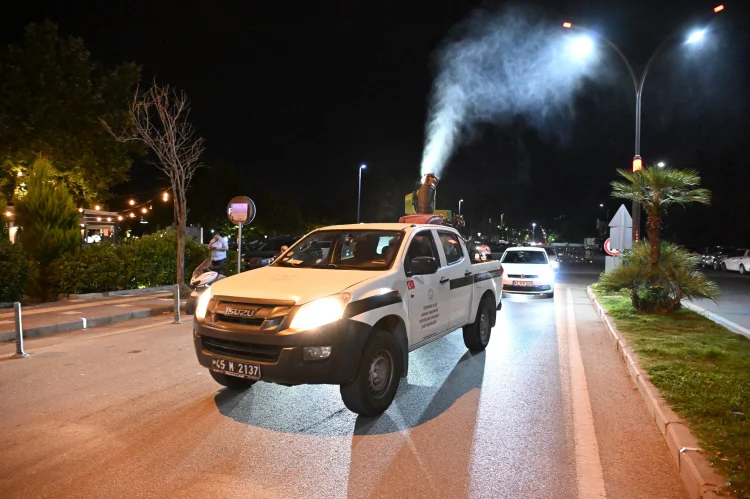 Manisa'da Sivrisinek ve Vektörlere Karşı Gece Boyu Süren Eş Zamanlı İlaçlama