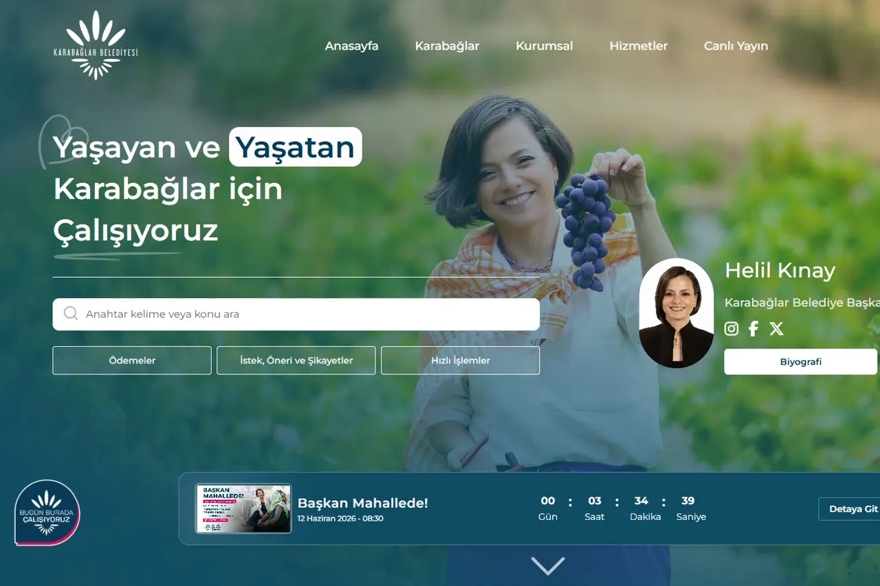 Karabağlar Belediyesi Dijital Hizmet Ağını Genişletti: Yeni Web Sitesi Yayında