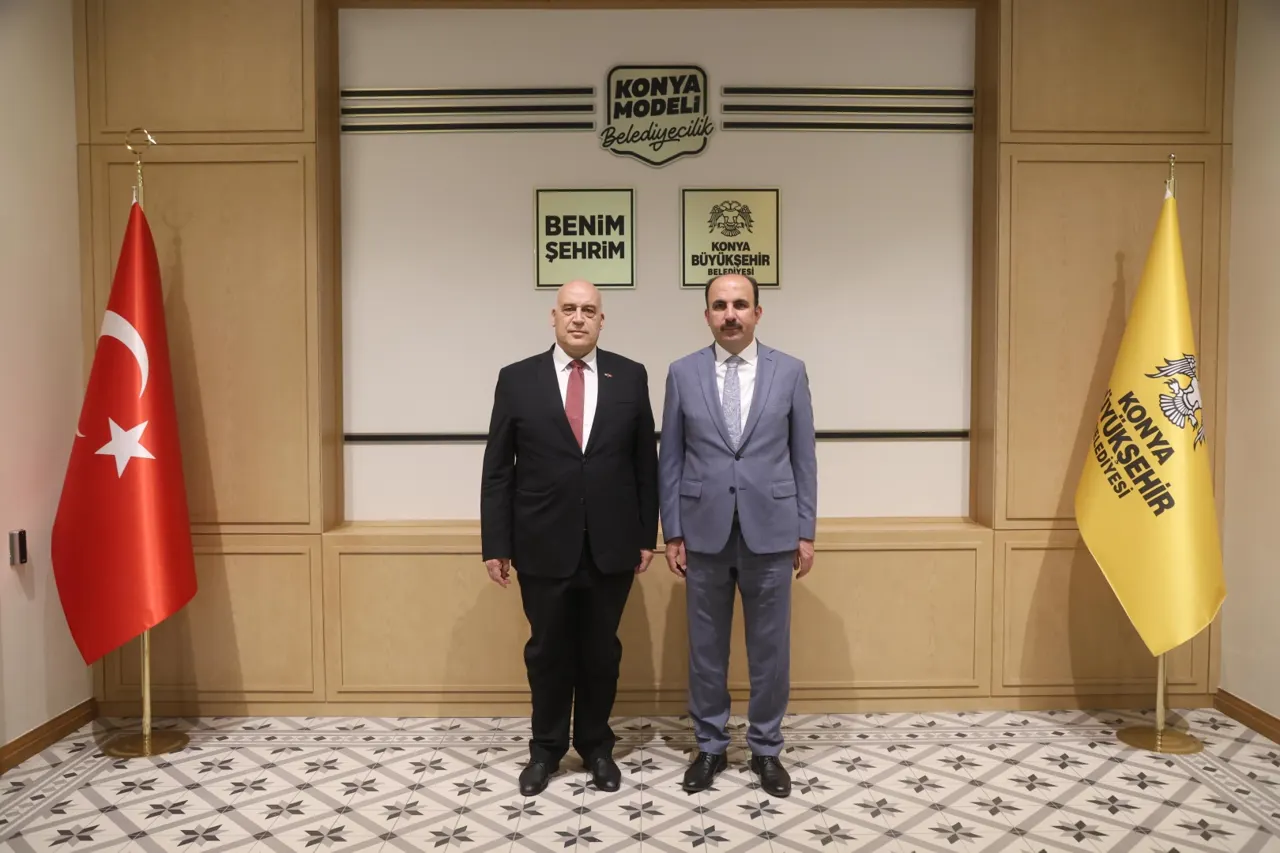 Filistin Büyükelçisi Ebu Ceyş, Konya'da Başkan Altay ile Görüştü