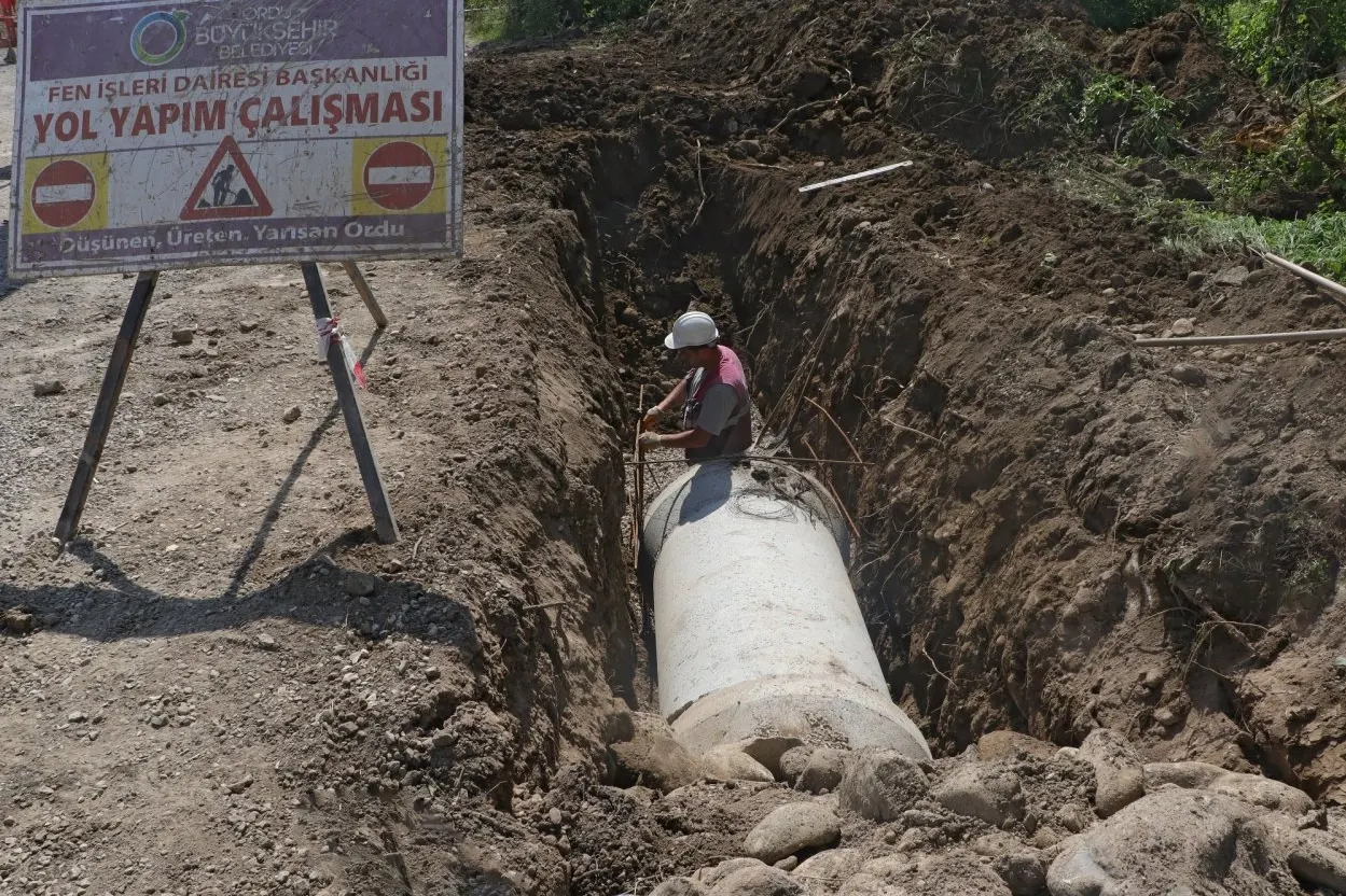Ordu Fatsa'da Yağmur Suyu Hattı Çalışmaları Tamamlandı