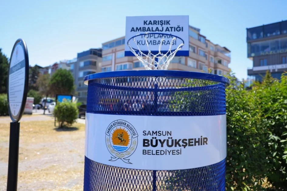 Samsun Adnan Menderes Bulvarı’nda Sıfır Atık Dönüşümü Başladı: Çocuklara Özel Tasarımlı Atık Kutuları Yerleştirildi